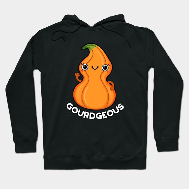 Gourdgeous Funny Veggie Pun Hoodie by punnybone